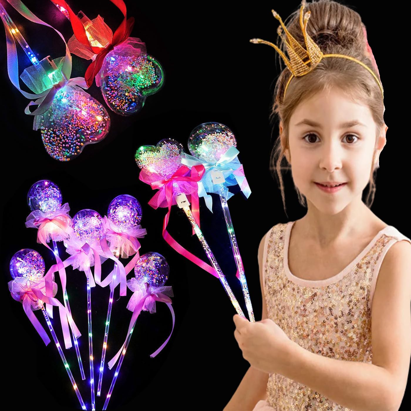Verbier Set of 2 Light Up Stick Flashing Ball Wand for Kids Magical Glowing Wand Stick for Kids Boys and Girls Birthday Gift and School Role Play Items (B0C7V44BY8) Amazon Price History, Amazon Price Tracker