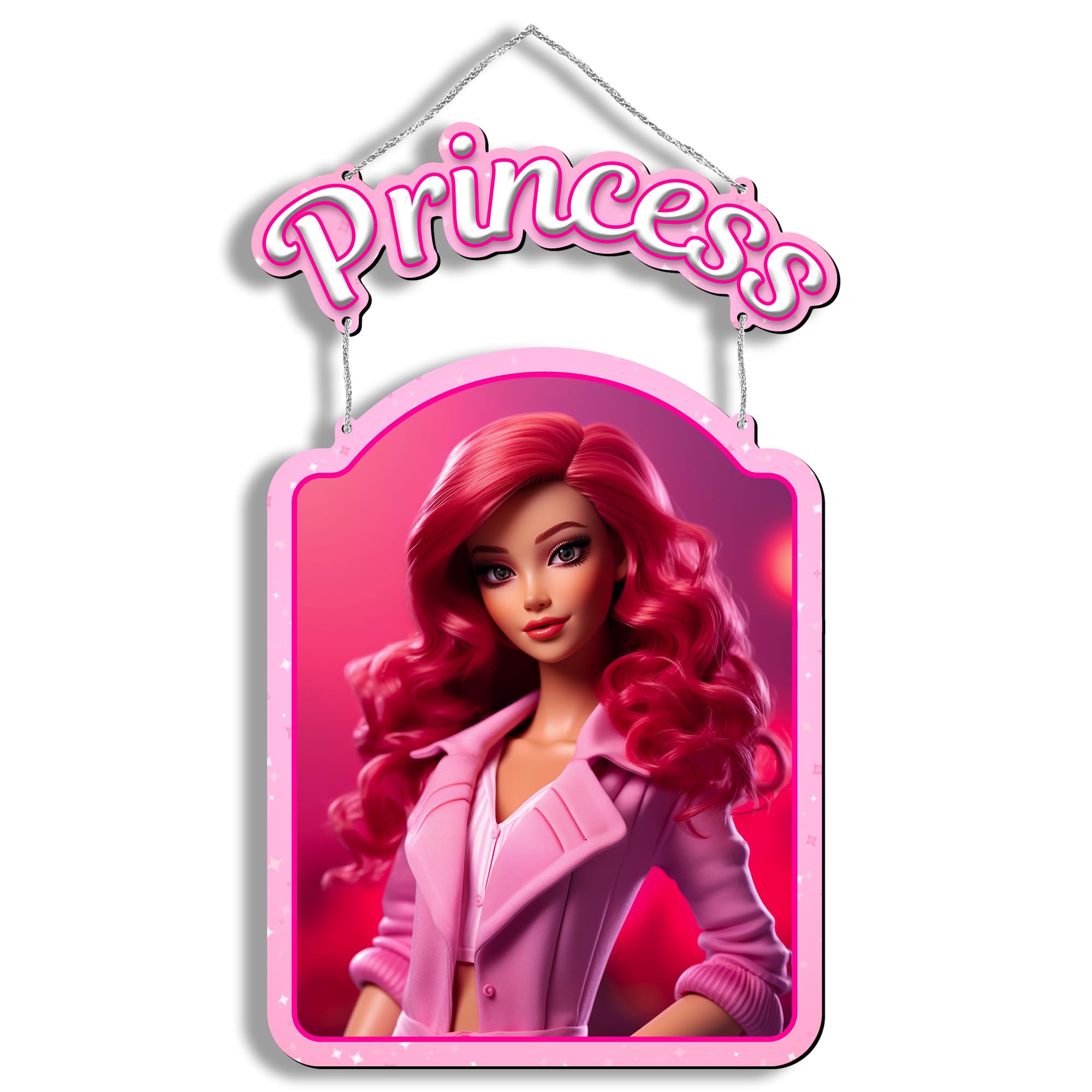 Pink Princess Wooden Wall Hanging For Girls MDF Wooden Wall Hanger for Living Room Bedroom Kids Room Gift Princess Decor Item Wall Hanging for Girls Room Decoration (B0CPM1TZM4) Amazon Price History, Amazon Price Tracker