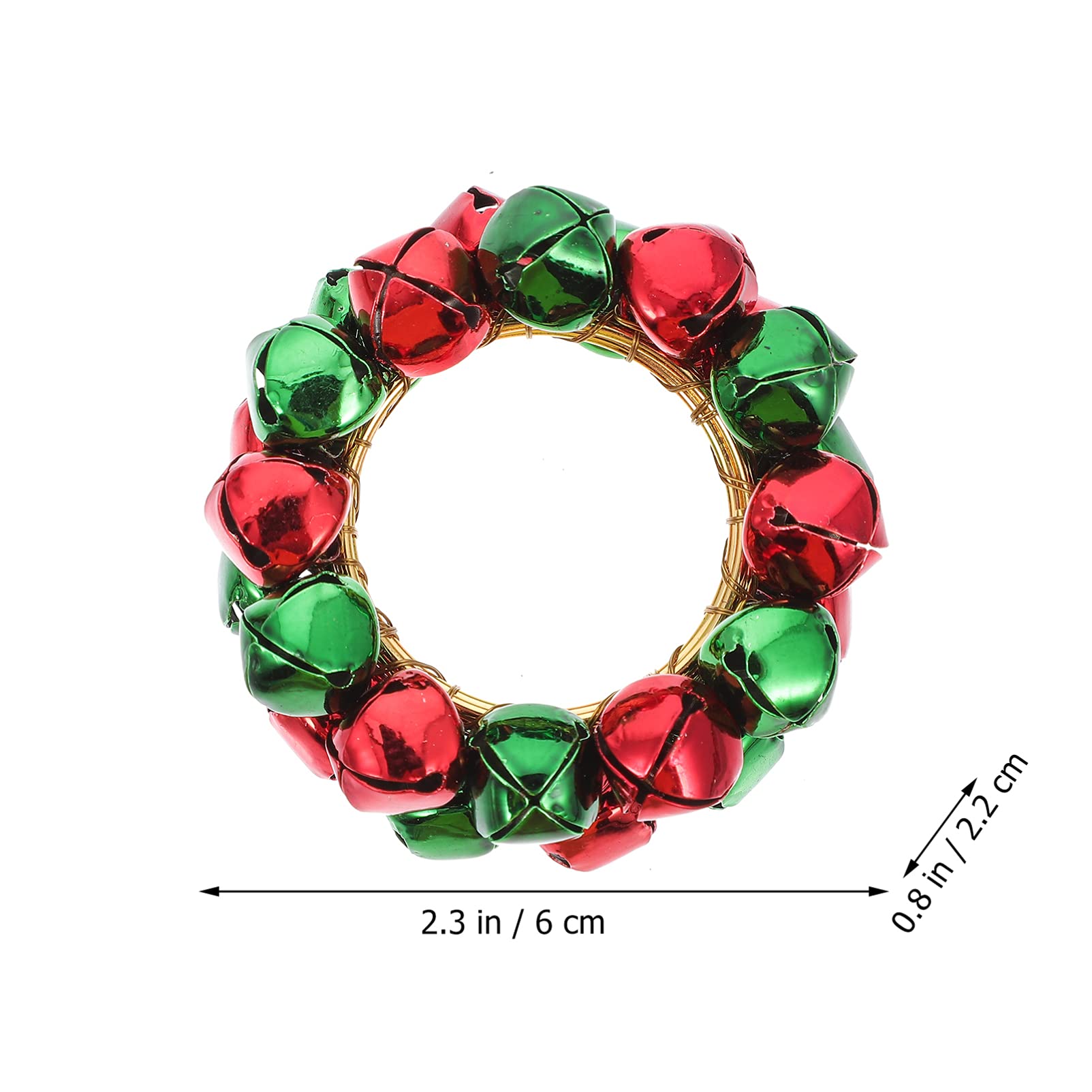 12 STK Weihnachtsserviettenringe Christmas Decorations Table weihnachtsdeko Schreibtisch Schnallenring für Servietten Serviettenhalter mit Weihnachtsglocken Weihnachtsdekorationen IMIKEYA