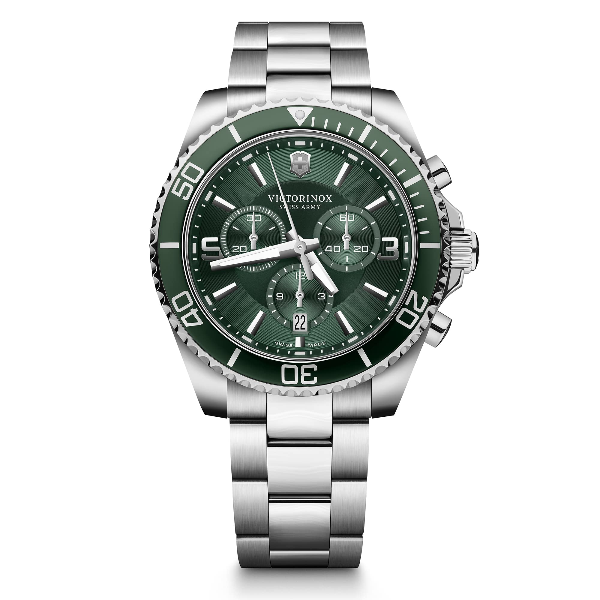 Victorinox Stainless Steel Men Swiss Army Maverick Chrono 241946 Herrenchronograph Analog Watch, Green Dial, Green Band (B09MK16429) Amazon Price History, Amazon Price Tracker