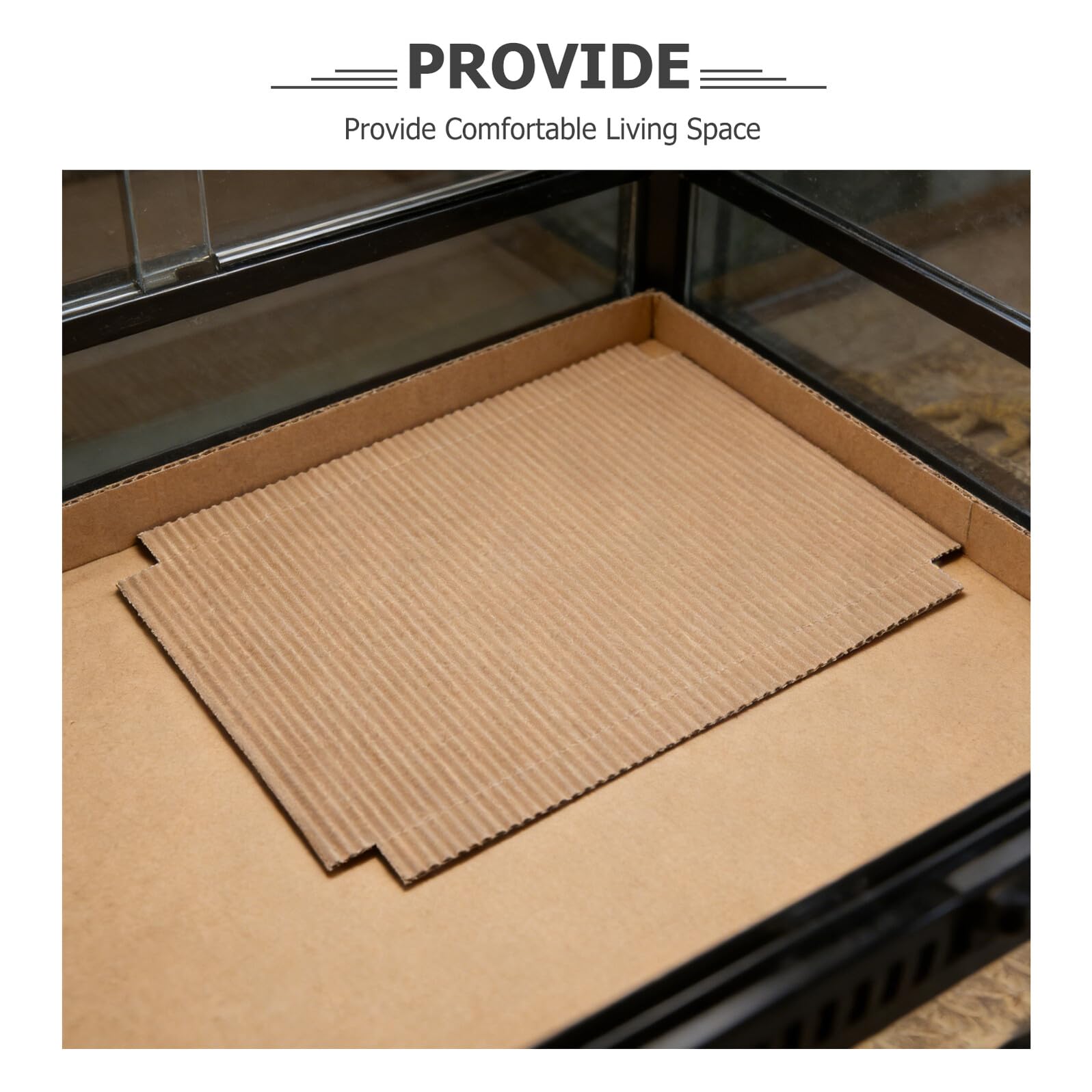Kisangel Rivestimento Ondulato per Terrario Rettili 100 Pezzi 12,8x8 Carta Assorbente per Fondo Gabbia Lucertole Serpenti Tartarughe Substrato Facile Manutenzione