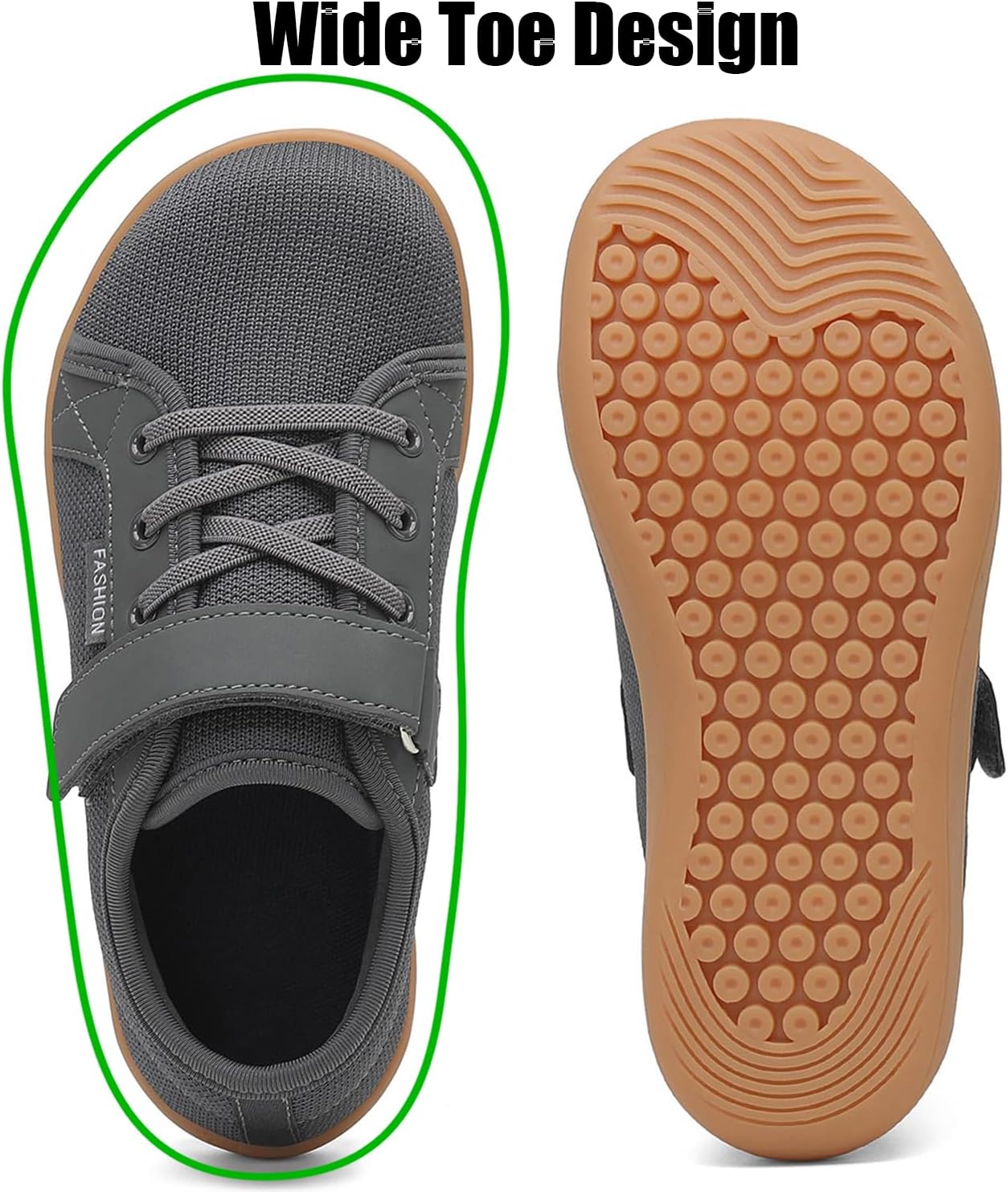 Little/Big Kids Barefoot Shoes Boys Breathable Walking Sneakers Girls Lightweight Wide Toe Box Shoes for Indoor Outdoor - Image 3