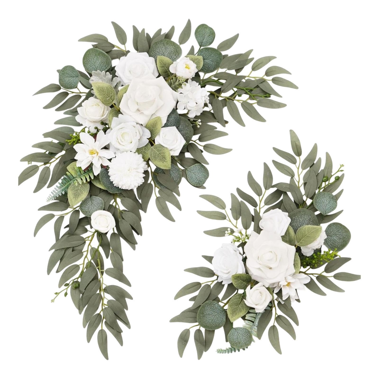 Quxvuis Green Wedding Arch Flowers Fabulous Floral Swag Rustic Leaves Decorative Elements For Memorable Wedding Events Arch Flowers Artificial Floral Swag