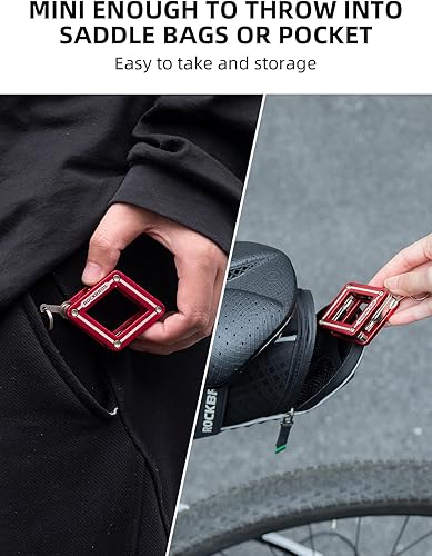 Miniatura 3 de ROCKBROS Kit de herramientas de reparación de bicicletas, 8 en 1, herramienta de cadena de bicicleta, herramienta de cadena de bicicleta, llave