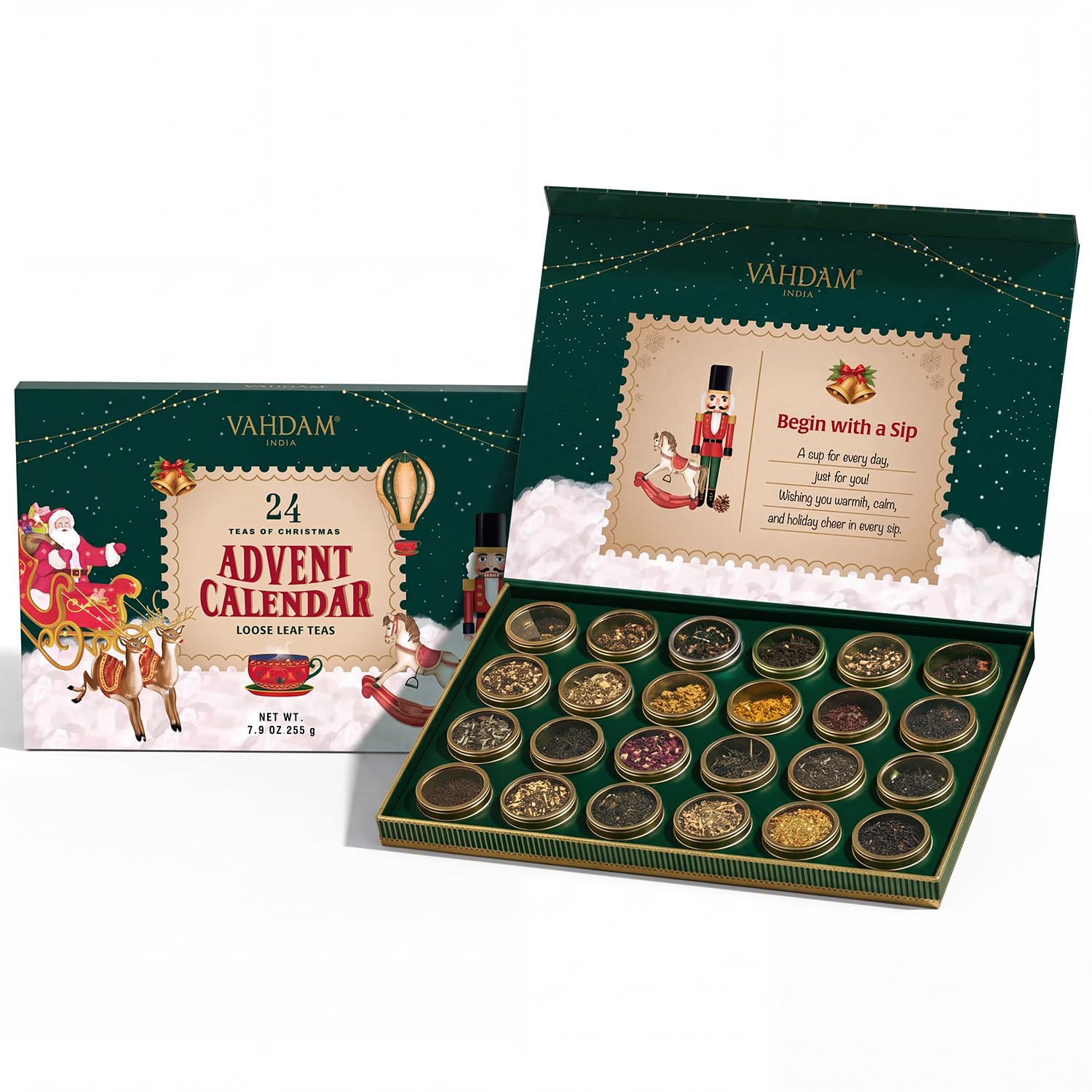 VAHDAM Advent Calendar 2026 | 24 Unique Loose Leaf Teas in Premium