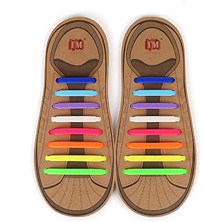 INMAKER No Tie Shoe Laces for Adults and Kids, Elastic Shoelaces for Sneakers, Rubber Silicone Tieless Laces