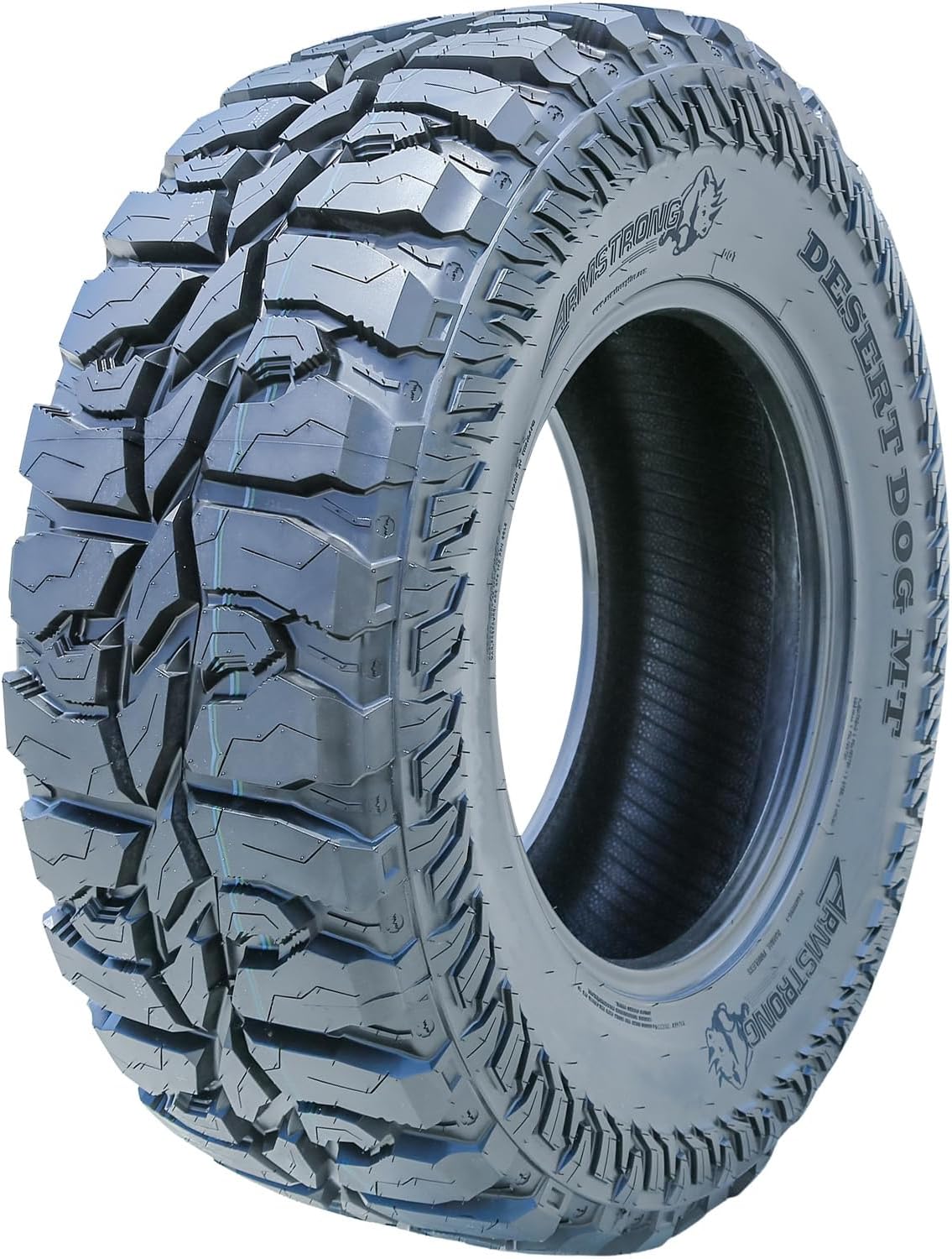Armstrong Desert Dog MT M/T Mud Off-Road Light Truck Radial Tire-35X12.50R17LT 35X12.50X17 35X12.50-17 121Q Load Range E LRE 10-Ply BSW Black Side Wall