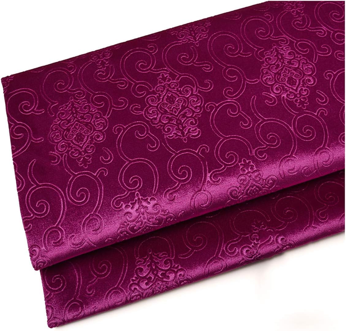 Lnn Velvet Fabric Flower Pattern 145x100cm Decorative for DIY Crafts, Home Decor for Dressmaking, Art & Craft, Sewing