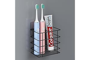 Adhesive Toothbrush Holder with Drainage for Shower Walls