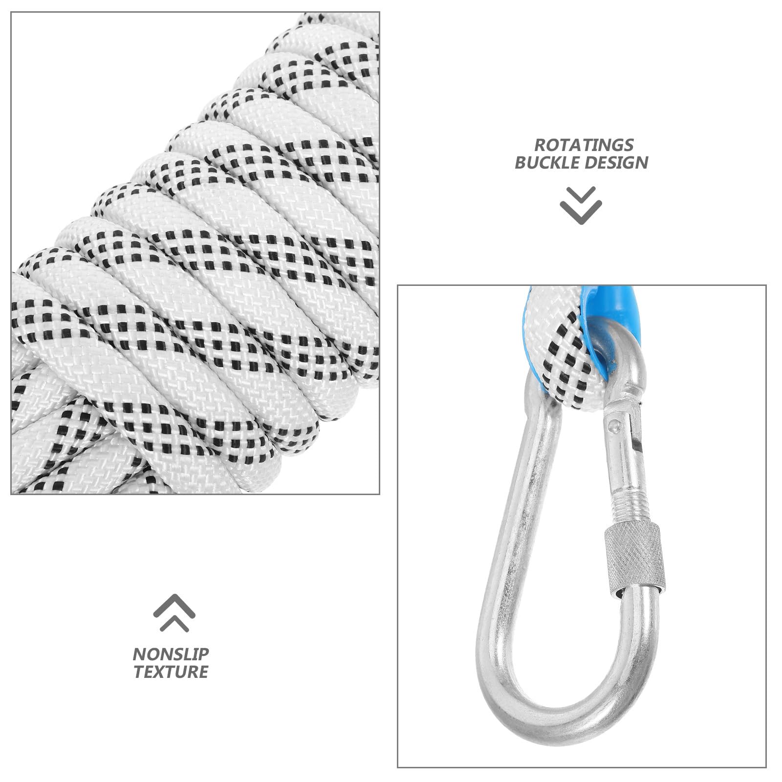 Reise-Wäscheleine mit Karabiner, 10 m Lange tragbare Wäscheleine, Seilzugsystem für Camping, Kreuzfahrten, Garten und Balkon