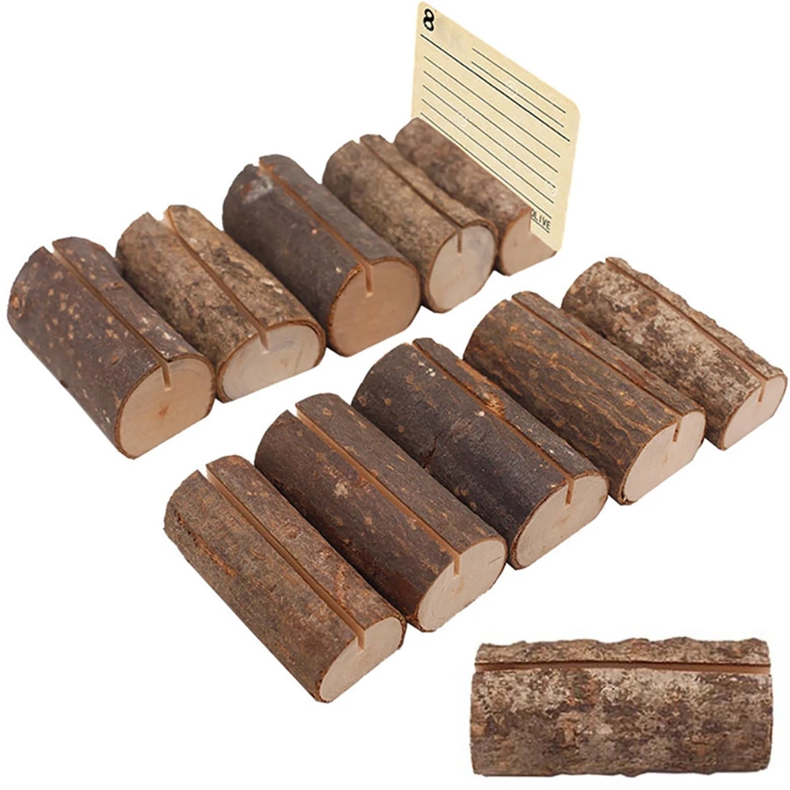Portatarjetas de madera, 20 unidades, soporte de madera para tarjetas de nombre, menú de mesa para mesa de boda, número de nombre, imágenes