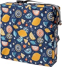 FANSU Enfant Réhausseur Coussin de Siège Chaise Haute avec Boucle de Sécurité, Dessin animé Impression Eponge Confortable Coussins pour Repas Voyage de Bébé Bambin Tout-Petit (Fruit)
