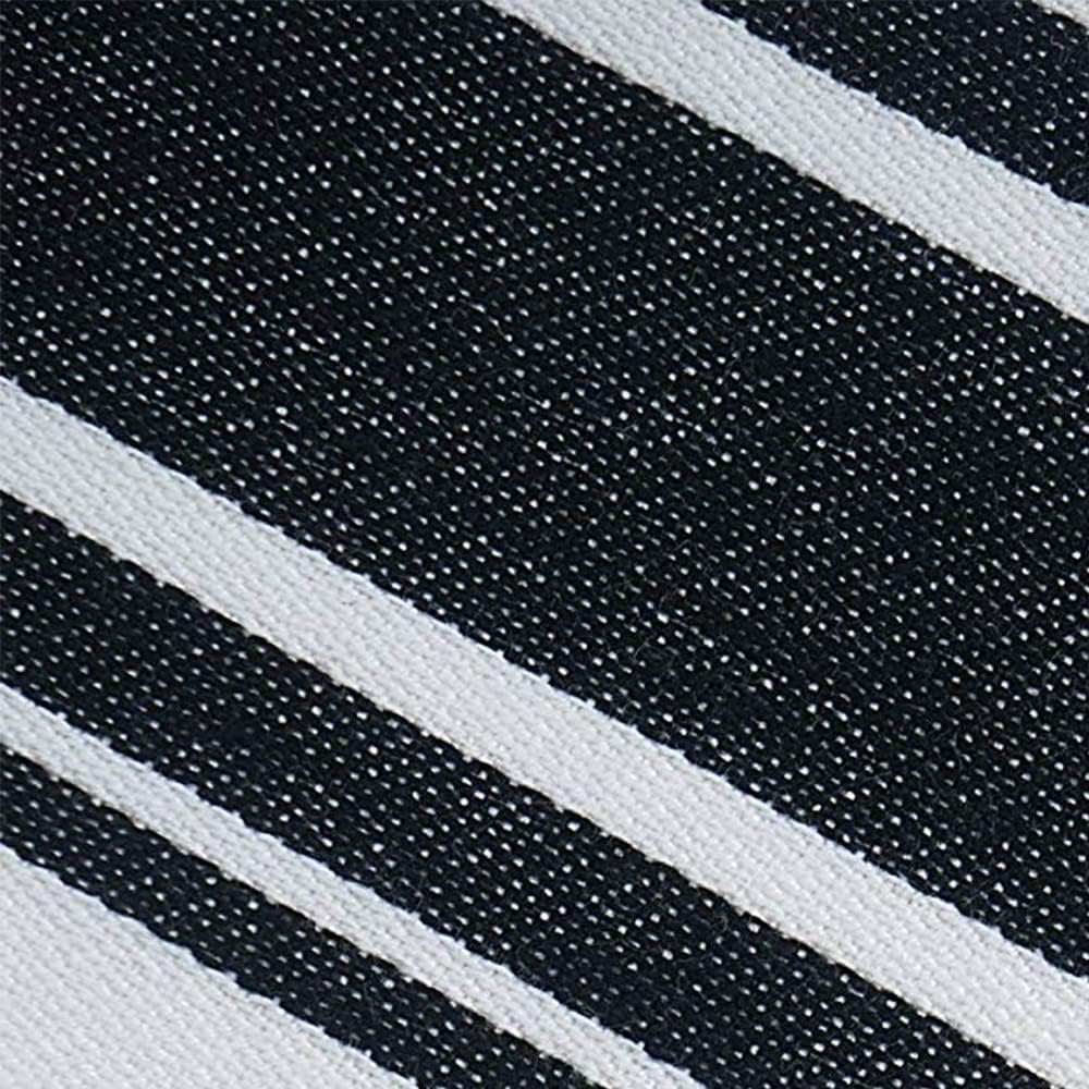 Kitchen Towels Set – Pack of 6 (20’’ x 30’’) Extra Large Premium Cotton Dish Towels for Kitchen – Super Striped Towels – Absorbent – 100% Cotton – with Hanging Loop – Black