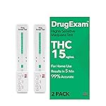 2 Pack - DrugExam Made in USA Most Sensitive Marijuana THC 15 ng/mL Single Panel Drug Test Kit - Marijuana Drug Test with 15 ng/mL Cutoff Level for Detecting Any Form of THC (2)