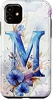 Vista 8 de Funda floral para iPhone 16 Morning Glory September Birth Flower Initial Letter M