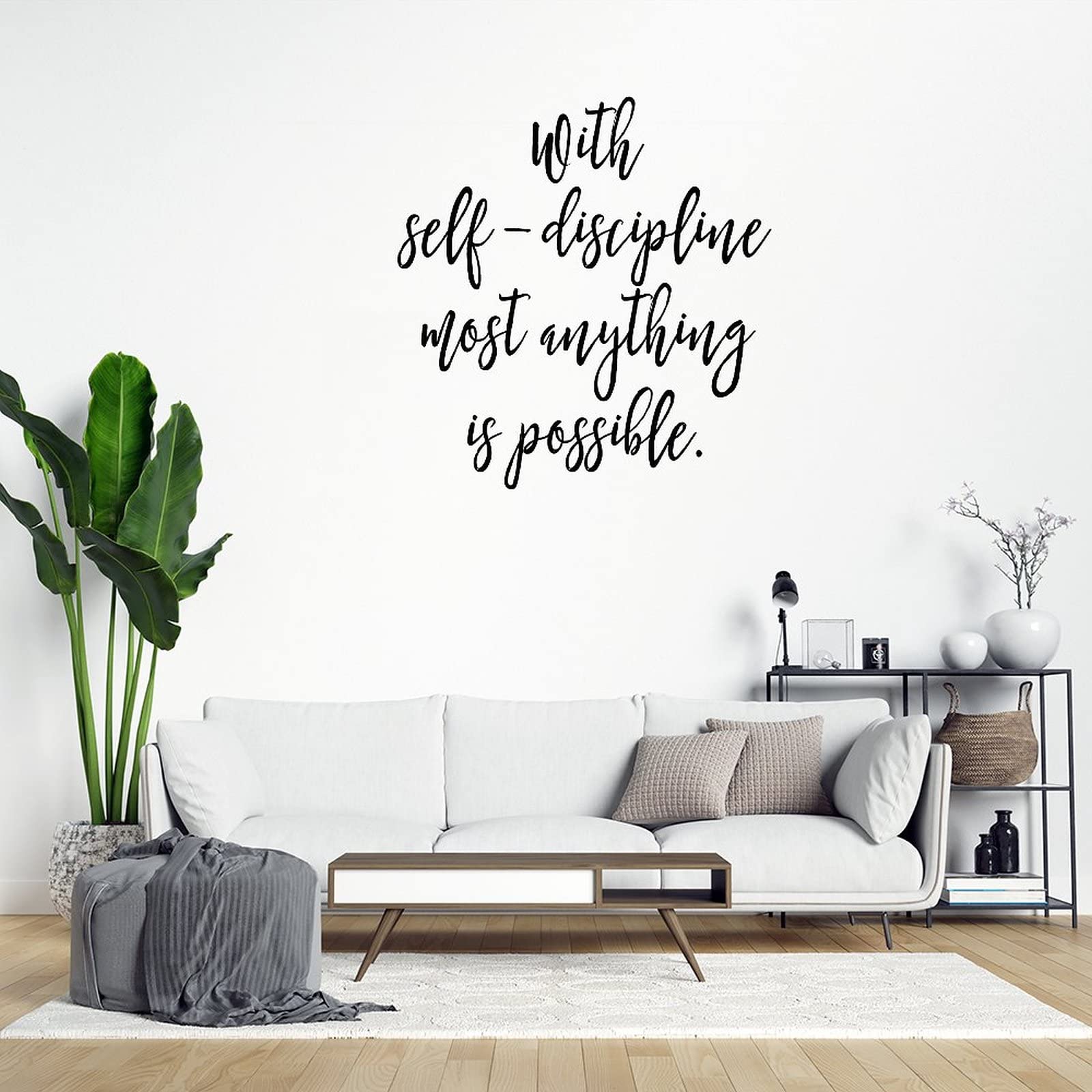 Stickers muraux autocollants decoration maison salon texte motivationnel vinyle 56 cm