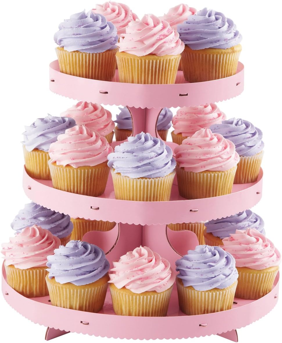Wilton Light Pink Borders Cupcake Stand