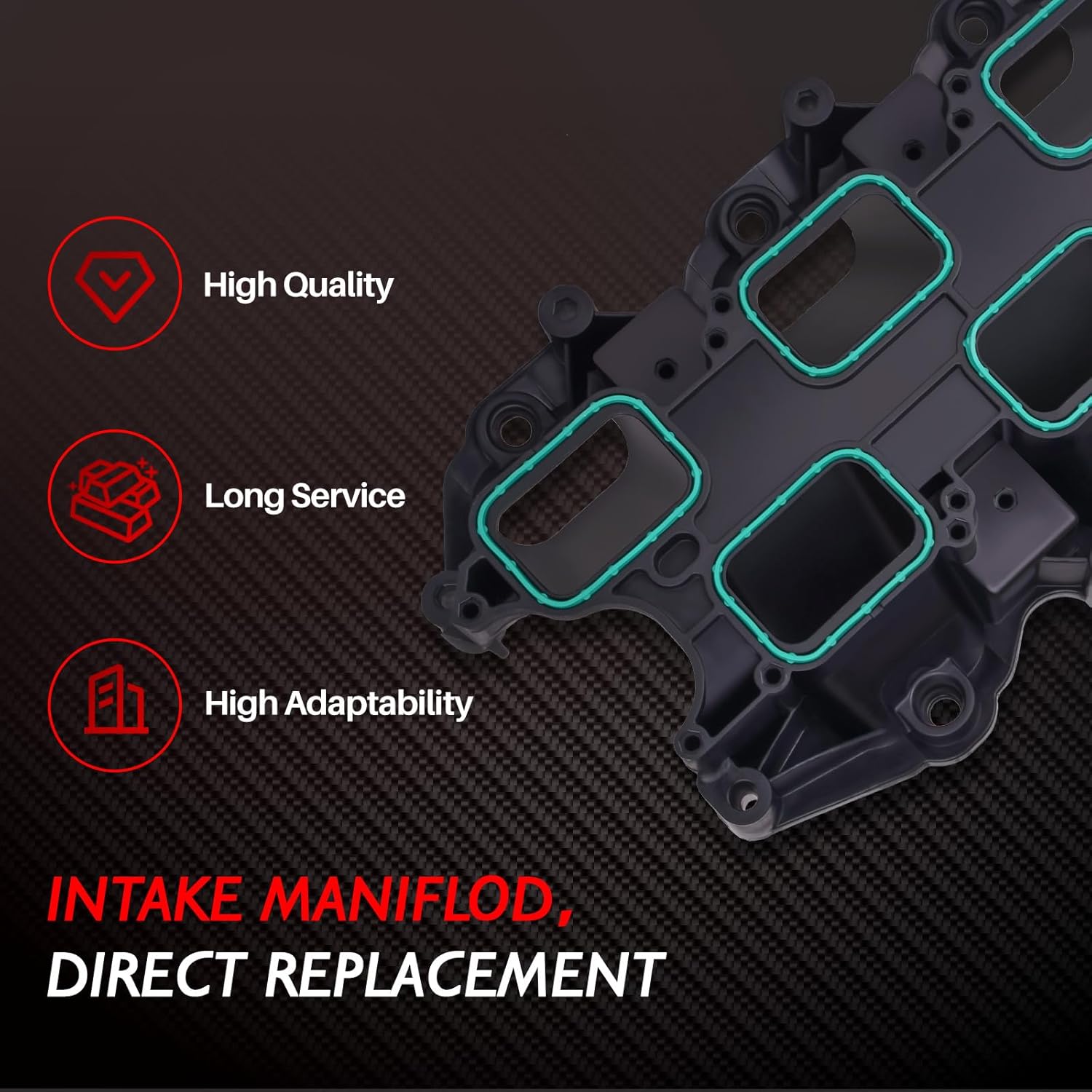 Intake Manifold Assembly for 2016-2023 Grand Cherokee 3.6L, Chrysler Pacifica Durango Ram ProMaster, Lower Intake Manifold Replace 5281803AA 05281803AA