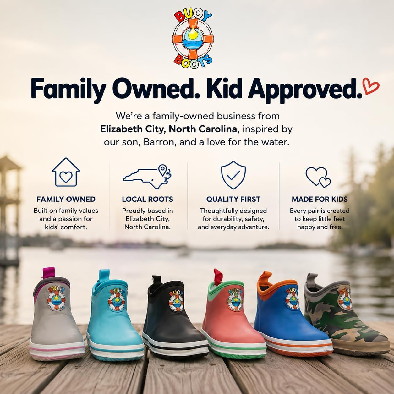 Solid Color Toddler & Kids Ankle Rain Boots for Boys & Girls | 100% Waterproof Rubber, Neoprene Insole, Slip-Resistant Sole, Easy Pull-On Ankle Fit for Rain, Mud, Puddles & Outdoor Play