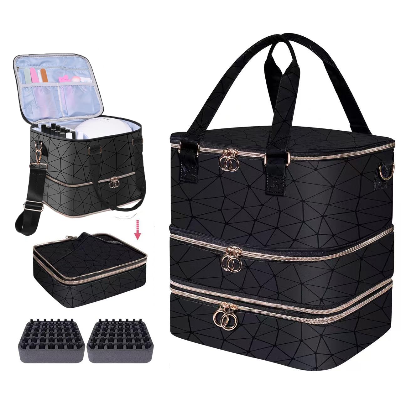 Organizer per smalto nero, 84 pezzi