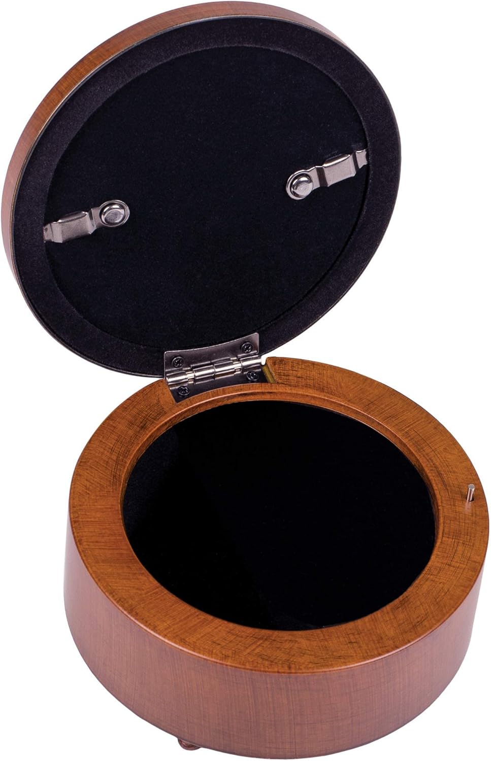Cottage Garden Grant Me The Serenity Accept Woodgrain Rope Trim Petite Round Jewelry and Keepsake Box