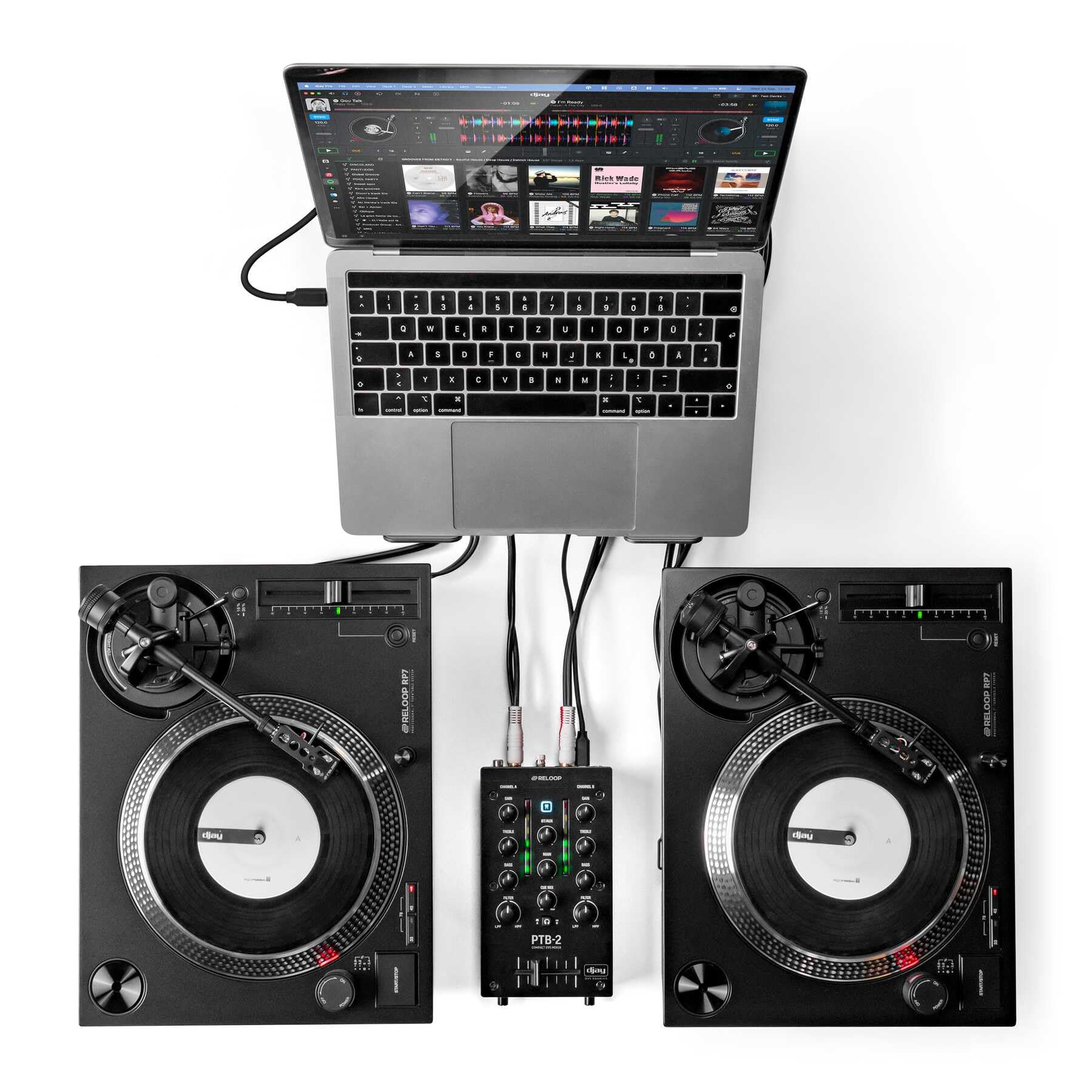 Reloop PTB-2 - Mixer DJ compatto e mobile 2+1 canali