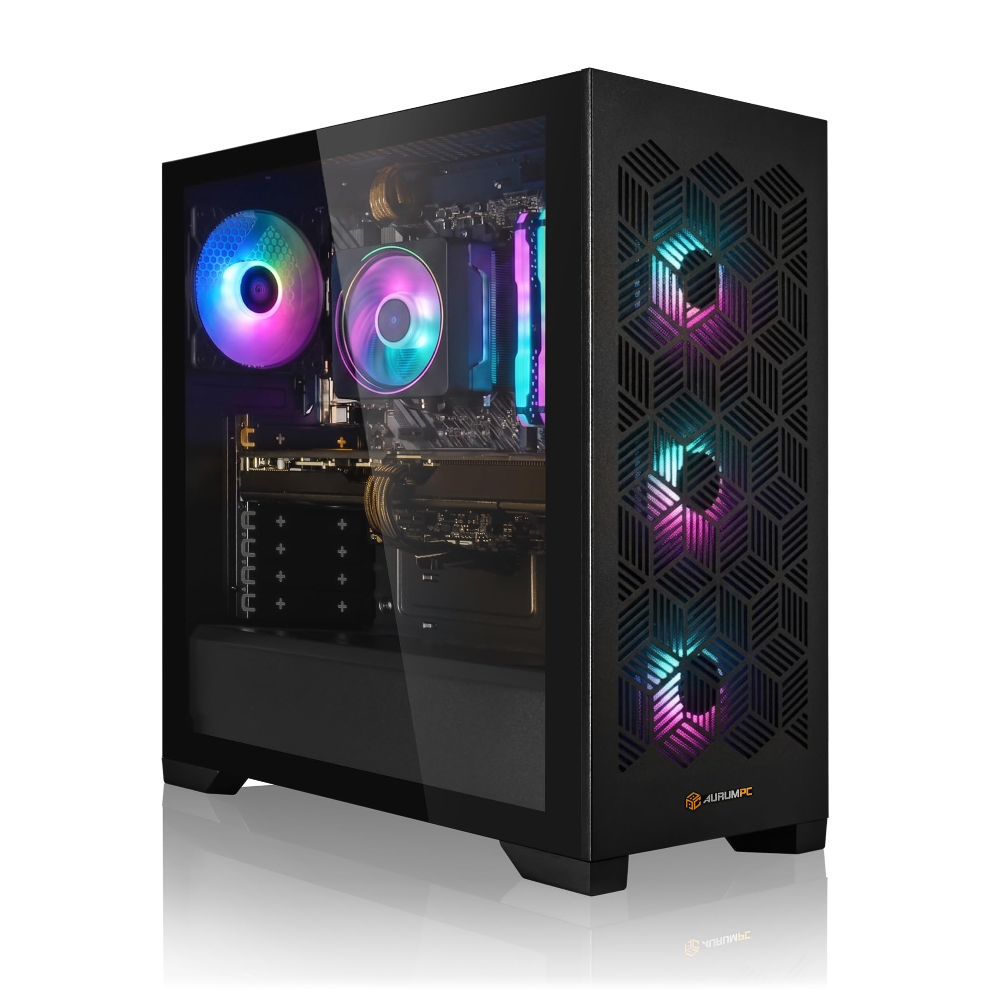 Aurum Gaming PC Ryzen 7 5700X • GeForce RTX5070 12GB • 32GB DDR4 • 1000GB M.2 SSD • Windows 11 • Luftkühlung • WLAN • Gamer PC Computer Gaming Rechner