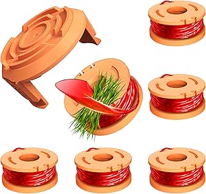 Amazon.com: 7 Pcs WA0010 Replacement Trimmer Spool for Worx, 0.065 Inch ...