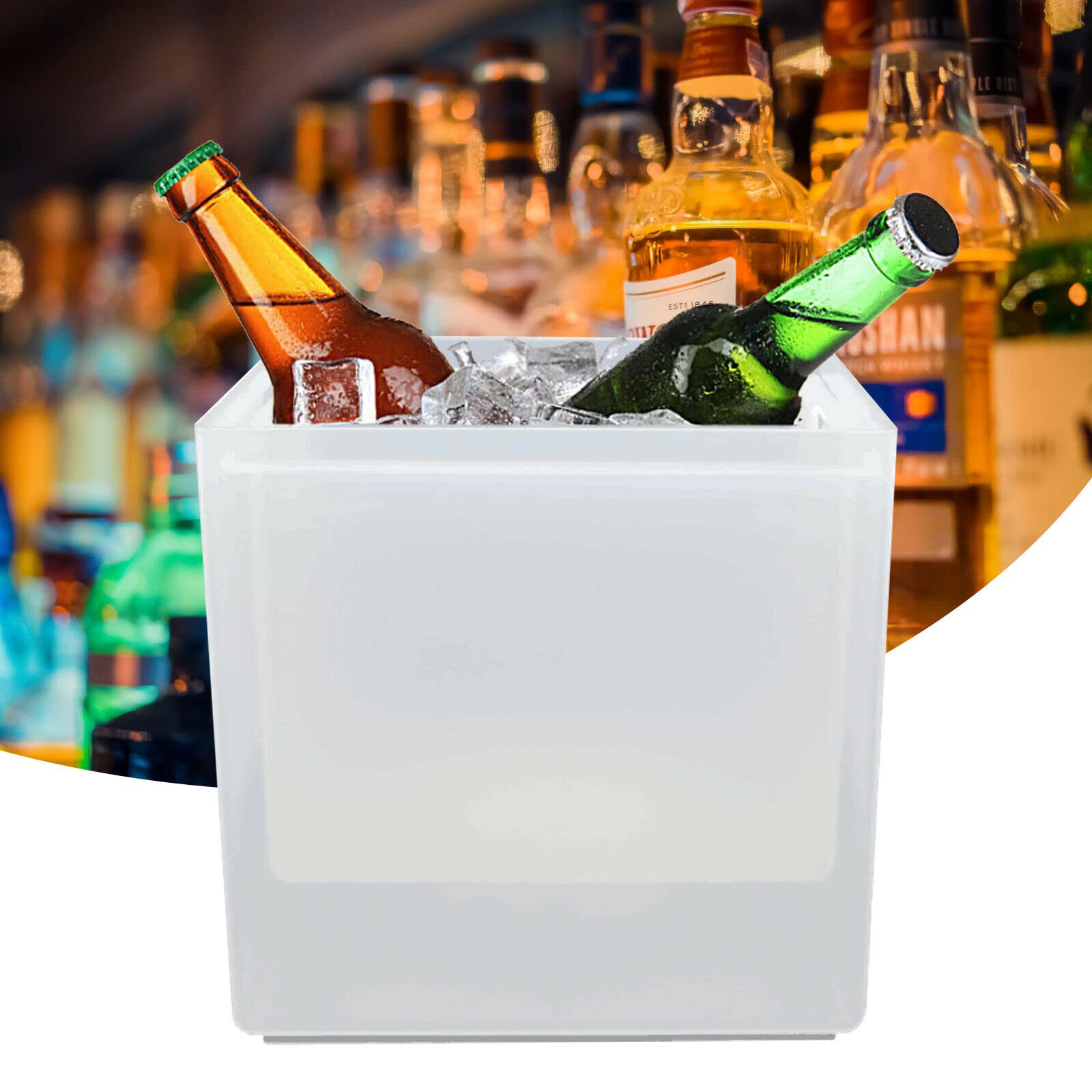 Secchiello Ghiaccio LED 3.5L Con Luci Cambiacolore - Refrigeratore Per Birra, Vino E Champagne - Foto 6