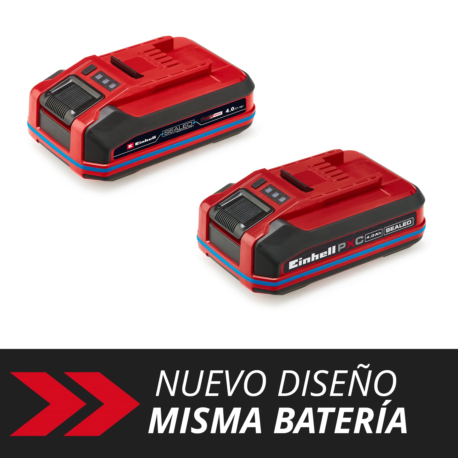 Original Einhell 18 V 4,0 Ah Sealed Power X-Change Plus (batería de 18 V, estanca al Agua y Polvo, Clase de protección IP57, de Uso Universal para Todos los aparatos Power X-Change, sin Cargador) | 900 W | PXC | impermeable al agua y al polvo | IP57 | Li-