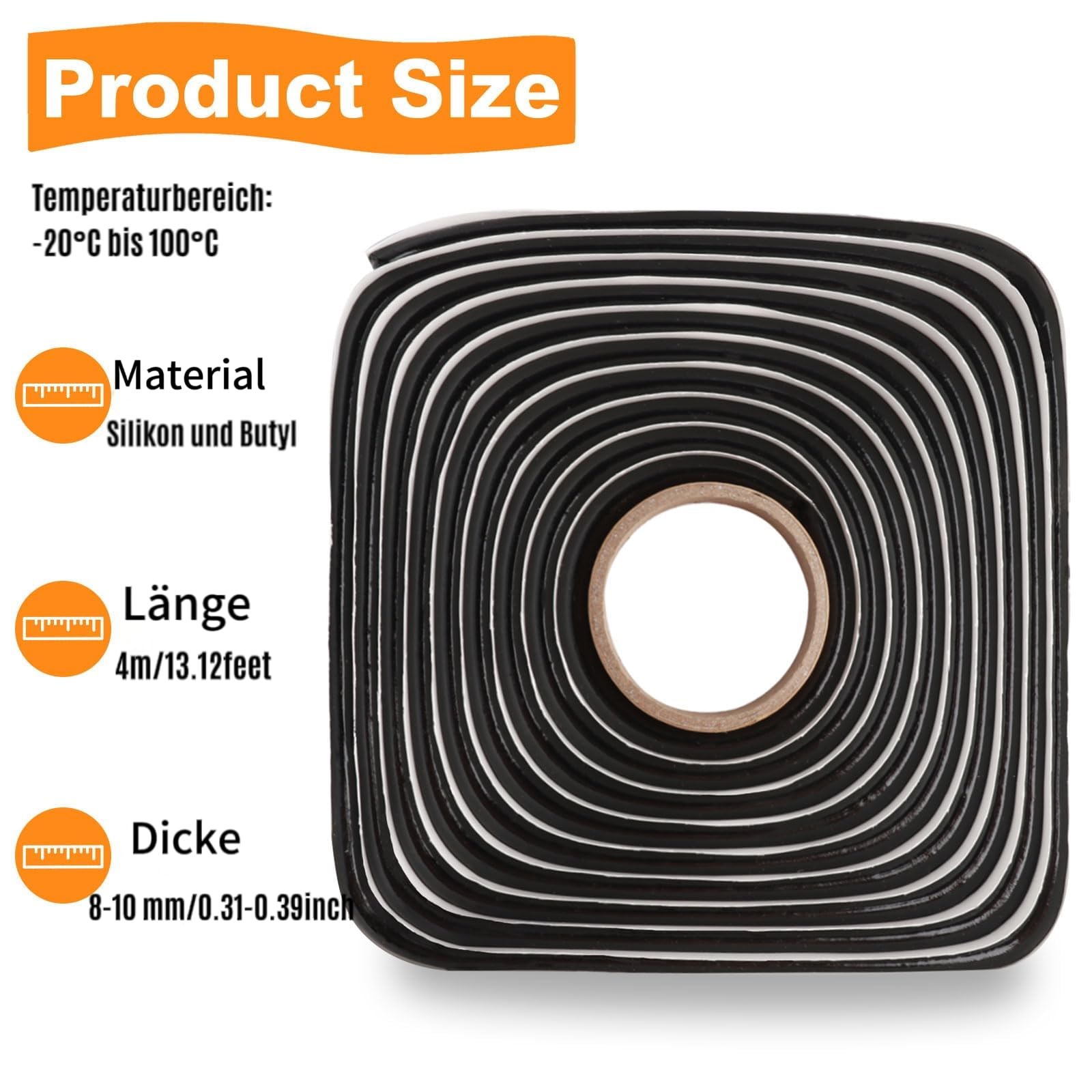 Nastro Butilico Autoadesivo 1.9cm X 10m - Sigillante Impermeabile Per Camper, Barche, Tetti - Foto 8