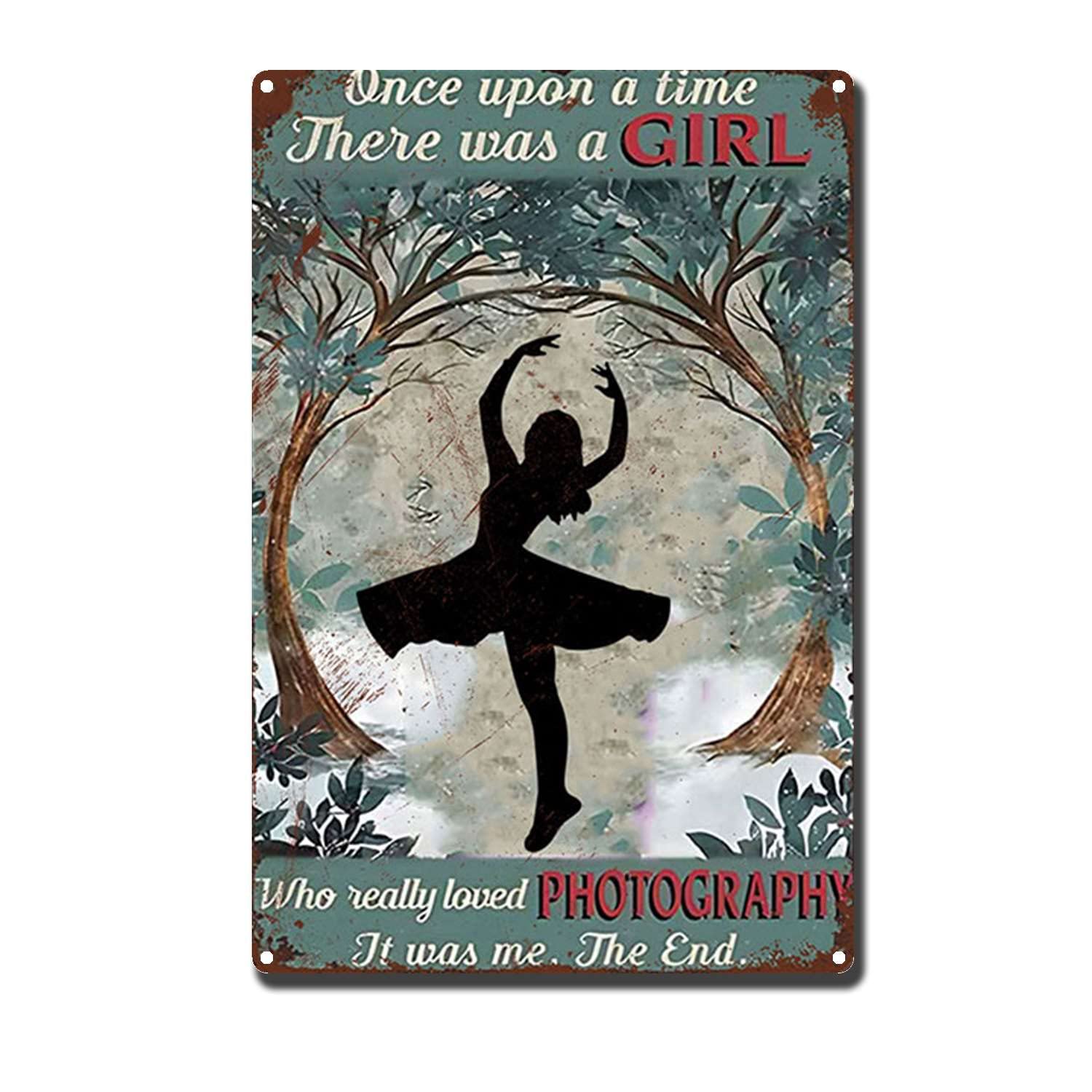 HYCLAM Vintagemetal SignOnce Upon A Time The Kitchen Sign Retro Funny Art Decorative Iron Picture 8x12inch-Tin Sign