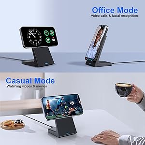 PUY for MagSafe Charger Stand,20W Fast Magnetic Wireless Charging Station with 25W PD AdapterStickable Desk Wireless Charger for iPhone 17/16/15/14/13/12 Pro/Pro Max Series