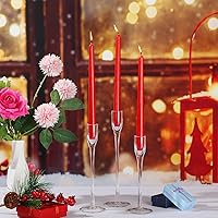 Vista 6 de Maxcheck Portavelas de cristal para boda, portavelas decorativos transparentes a granel, se adaptan a velas de 3/4 pulgadas de grosor para centro