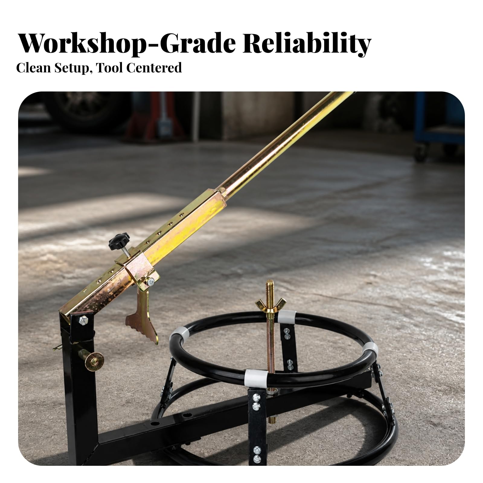 Smontagomme Manuale Stabile Struttura in Metallo Resisn, Professionale, Attrezzo, per Officina, Motociclisti, Meccanici