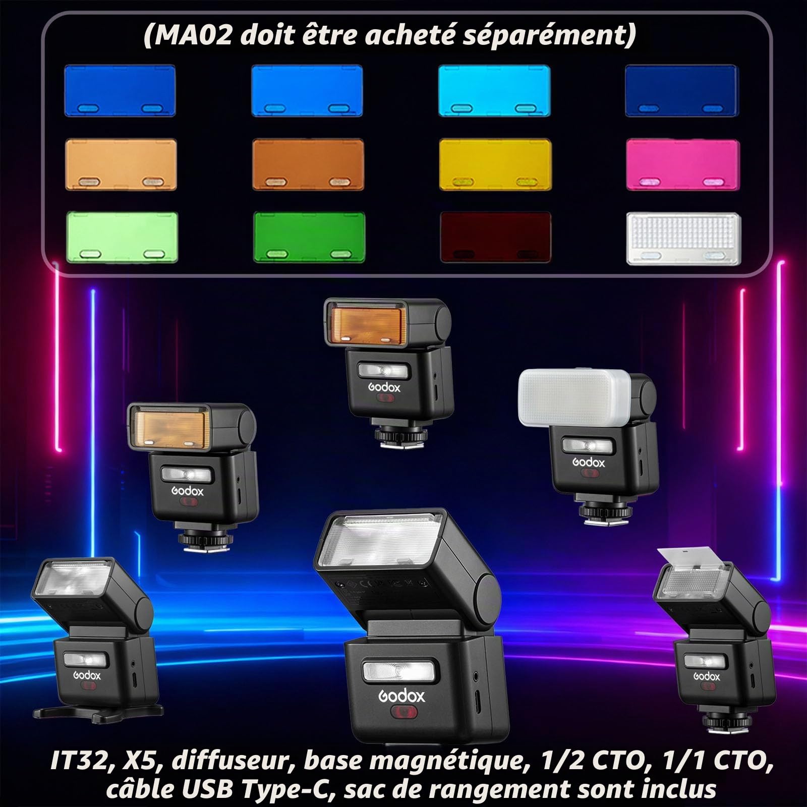 Godox iT32 Flash Appareil Photo TTL Mini avec Déclencheur X5-N pour Nikon, Flash TTL sans Fil 2.4G HSS 1/8000s, Compatible avec Nikon Z5II Z6III Z8 Z50II Z30 D850 Z5 Z50 Zfc Z6II Z9 Z7 D5600 D750