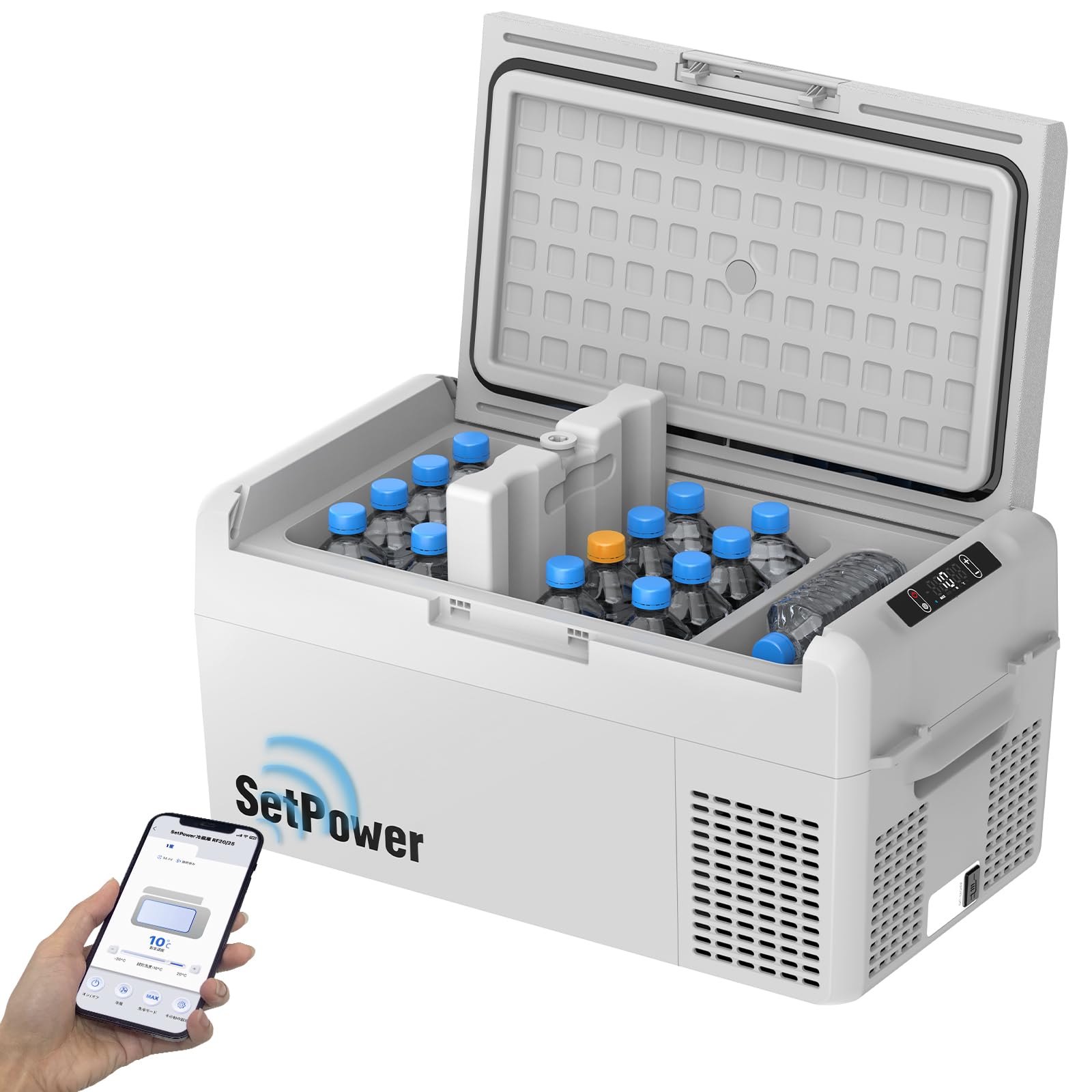 Amazon.co.jp: Setpower ポータブル冷蔵庫 小型 20L 【停電時50時間