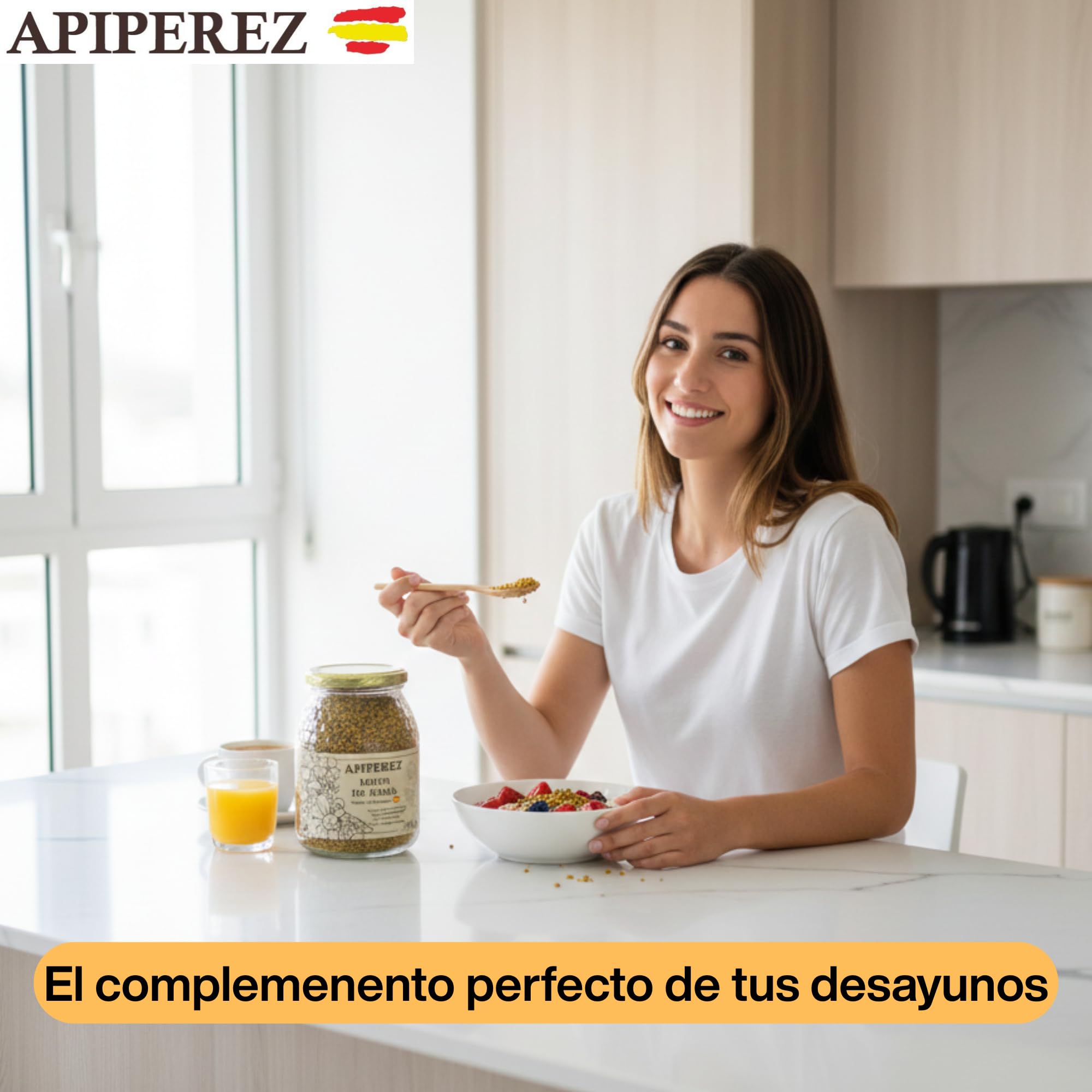 APIPEREZ Polen de Abeja 250 g – Superalimento Natural, Energético y Rico en Proteínas – Mejora Sistema Inmunitario y Rendimiento Físico