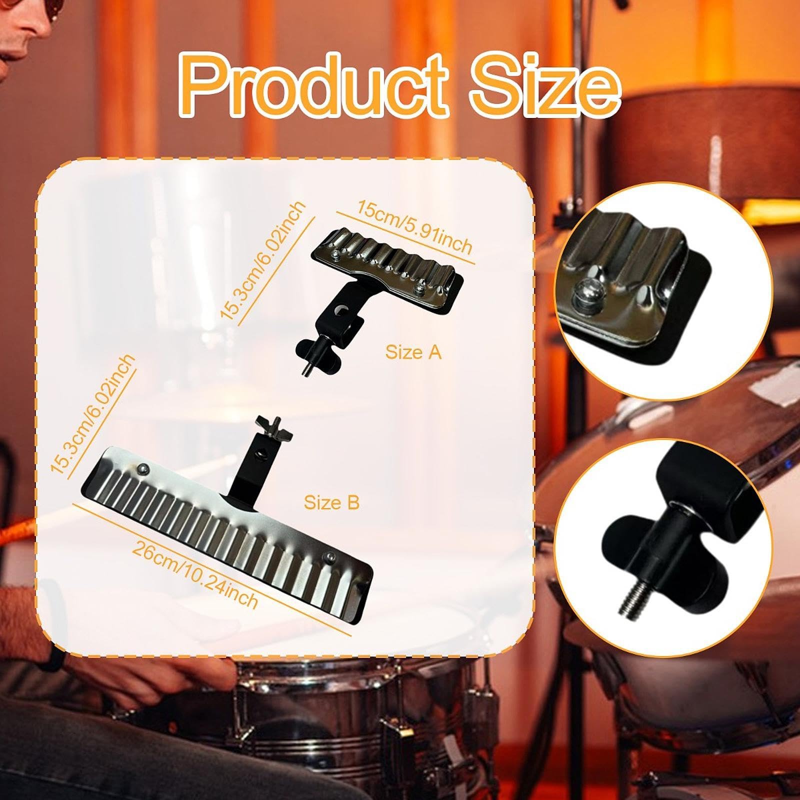 Colcolo Superficie de juego de acero para percusión Crasher, accesorio profesional con efectos de sonido nítidos para escenarios, ejercicios, prácticas y, L