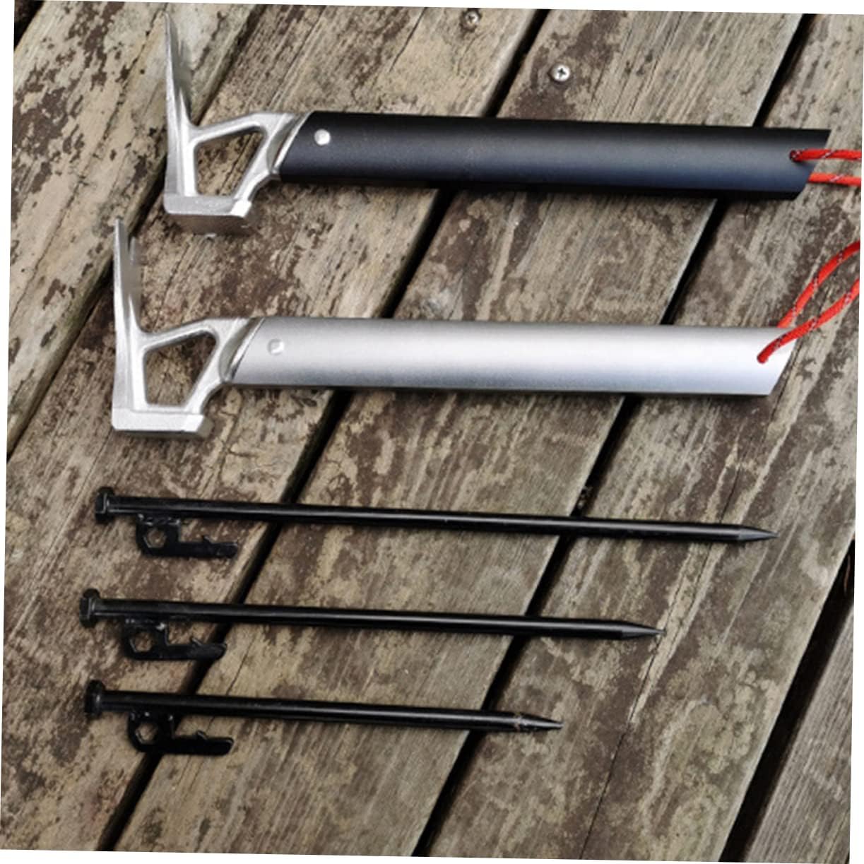 Outdoor Camping Hammer with Handle Head Durable Tent Peg Puller for Hiking Easy to Carry for Outdoor Use Daily Activities