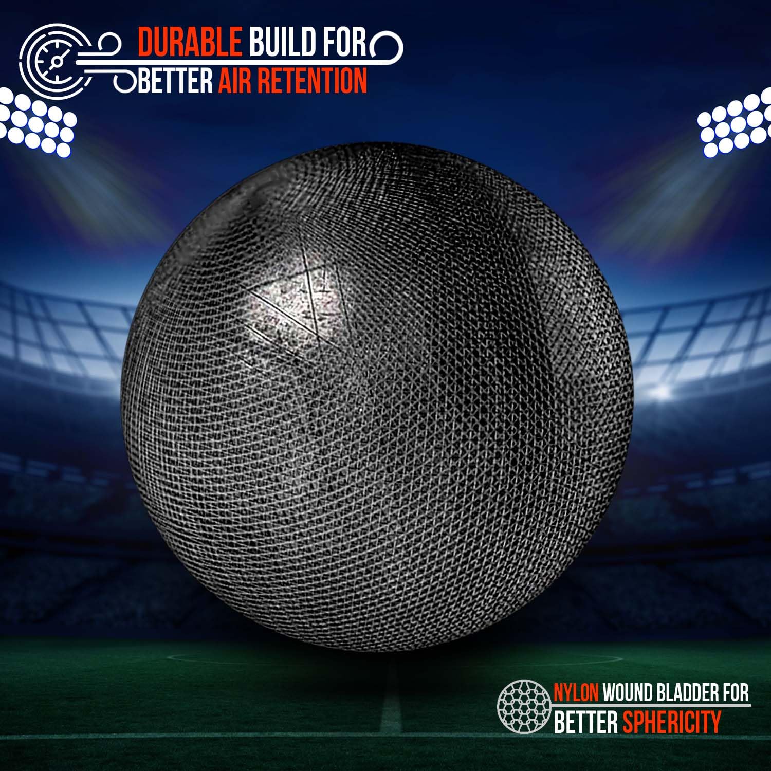Synco Hybrid Football Hydra Pro | 32 Panel TPU Club Match Ball | High Resilience Foam Backing | Ideal for Soft & Turf Grounds | Soccer Ball Size 5 4