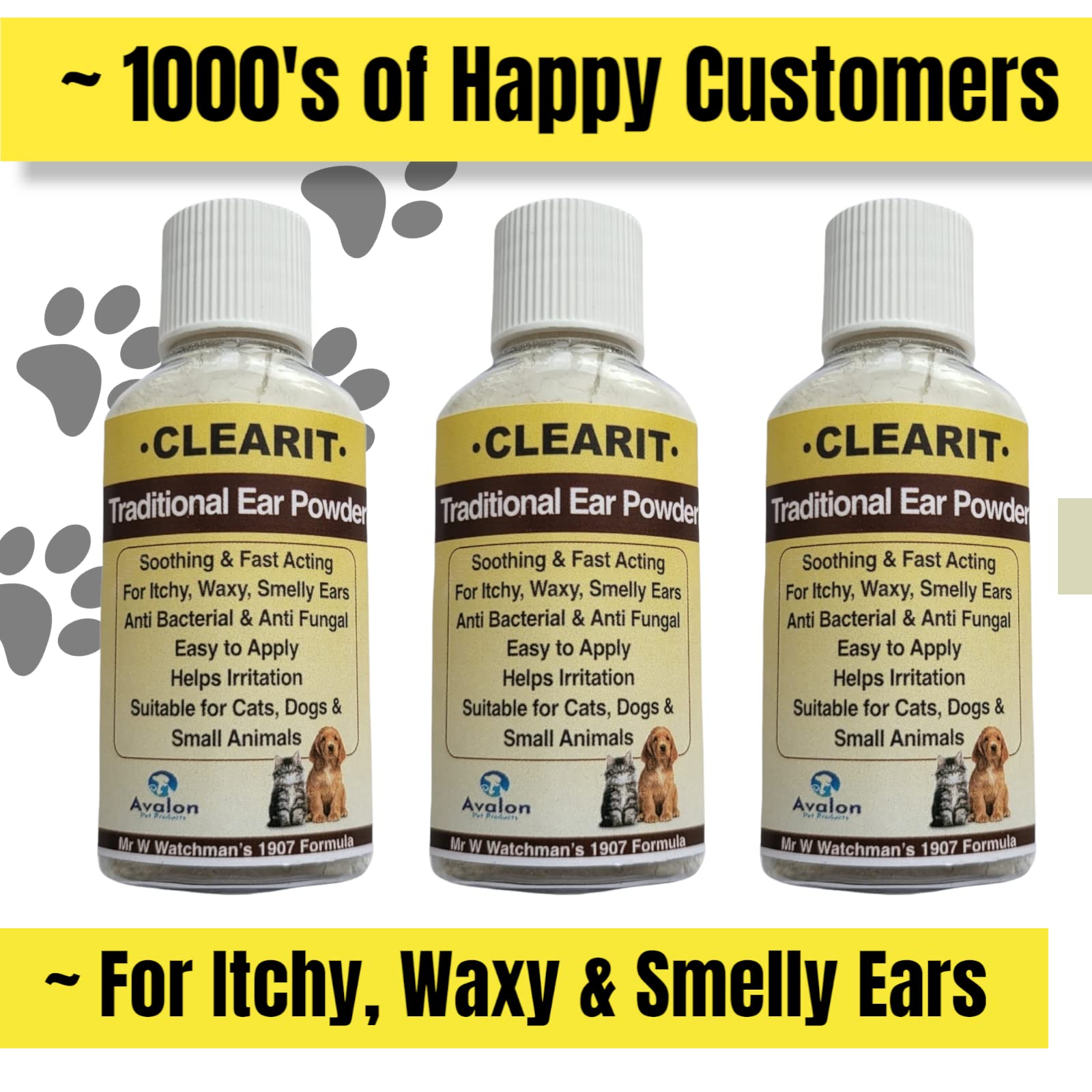 EarSolv 20g Cleans Out Ear Wax Yeast And Mites In Dogs Cats And Rabbits 100 Guaranteed - Foto 6