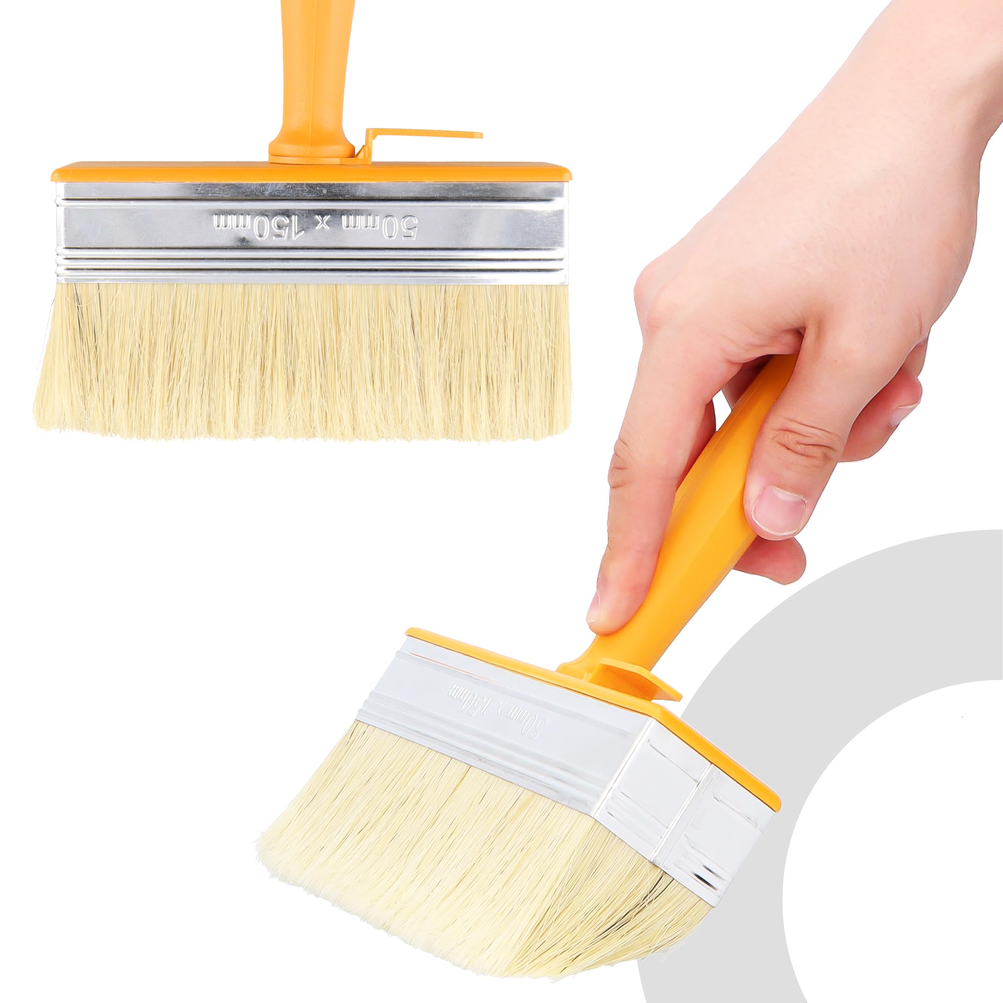 10x Pinceau De Peinture Plate 150 mm | Brosse Pinceau À Enduit Brosse À Laque Pinceau pour Meubles Mur Terrasse Teinture Murale Mobilier Clôture Bois Revêtement
