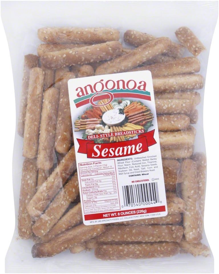 Angonoa Deli Style Breadsticks Sesame 8.0 OZ