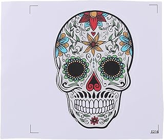 Solo E216 Skull Printed Car Sticker, 15 x 15 cm - Multi Color