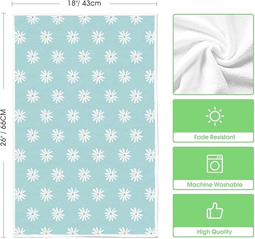 Miniatura 6 de Artoid Mode Spring Blue Home Sweet Home Flowers - Juego de 2 toallas de cocina 18 x 26 pulgadas decoración de temporada de verano