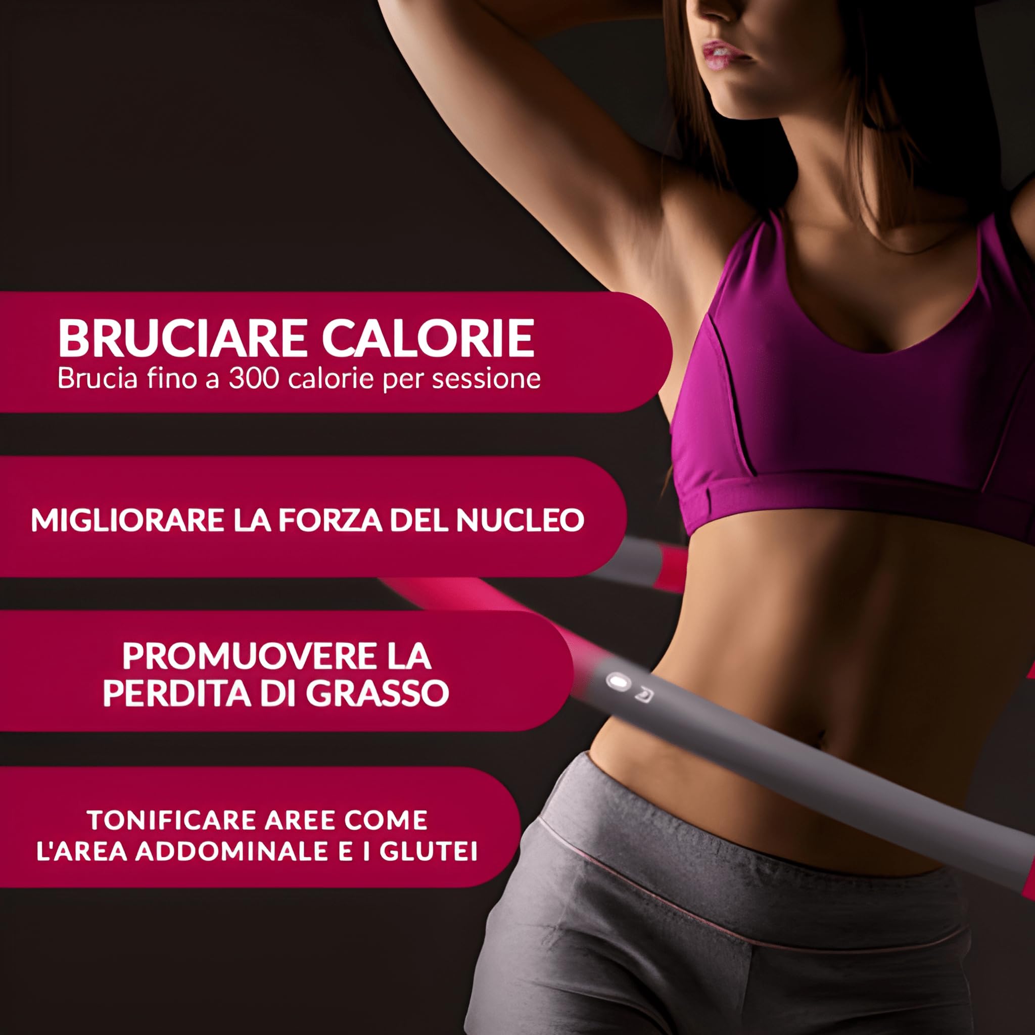 ResultSport - Hula Hoop Fitness Dimagrire, 100cm, Hula Hoop per Adulti e Bambini