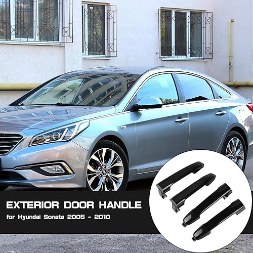 Miniatura 2 de Guteauto Manijas de puerta exteriores delanteras y traseras para pasajeros derechos 82651-3K000 para Hyundai Sonata 2005 2006 2007 2008 2009 2010