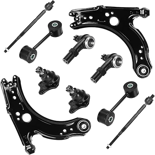 Brazos de control delanteros inferiores con rótulas, barra estabilizadora, barras estabilizadoras, kit de suspensión para Beetle 2001-2010, para