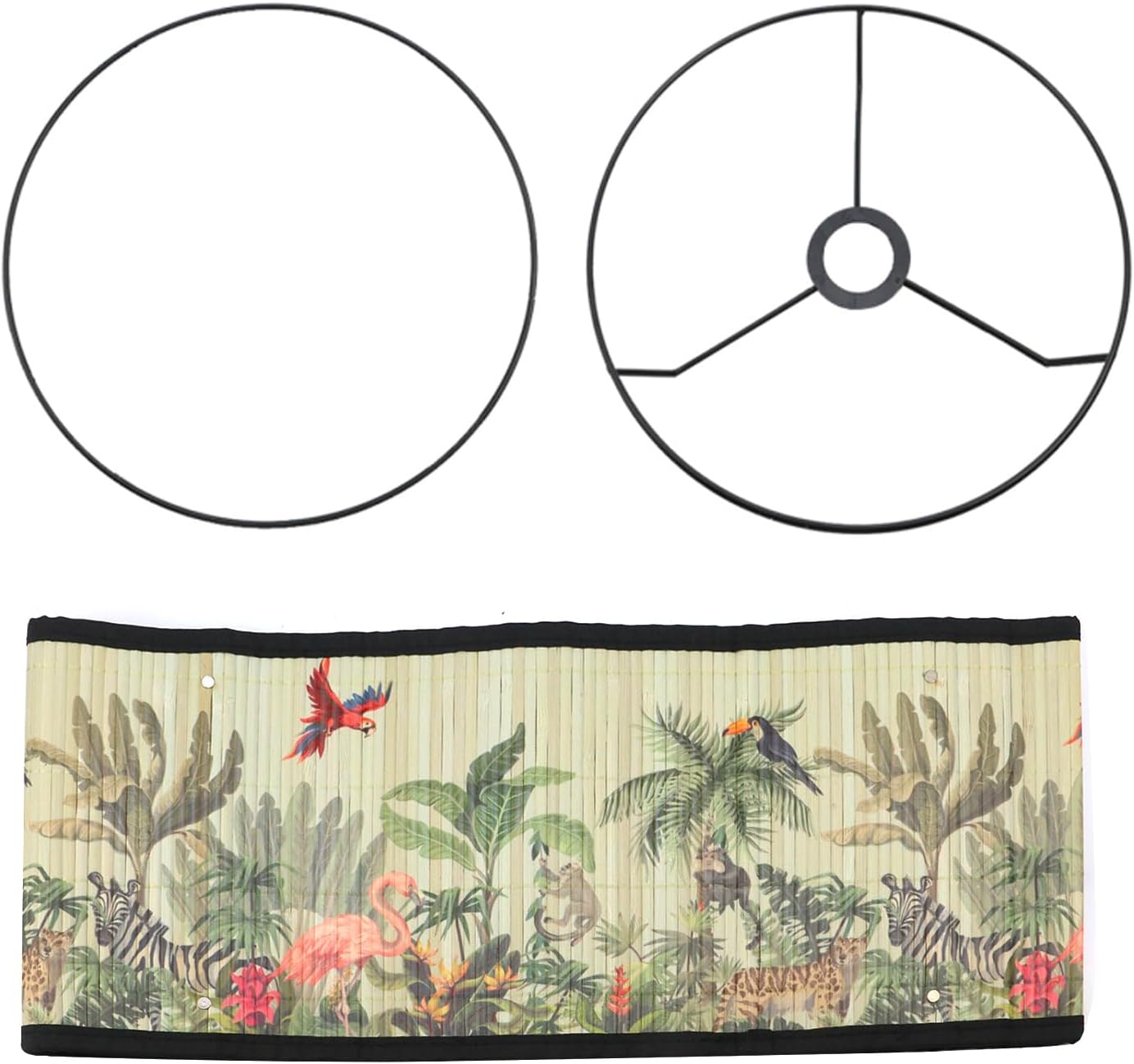 Drum Lampshade Bird Pattern Chandelier Lamp Shade Removable Lamp Cover 11.81"×11.81"×7.87” Pleated Light Cover E27 Bedside Desktop Lampshade for Table/Floor Lamp (Pattern 2)